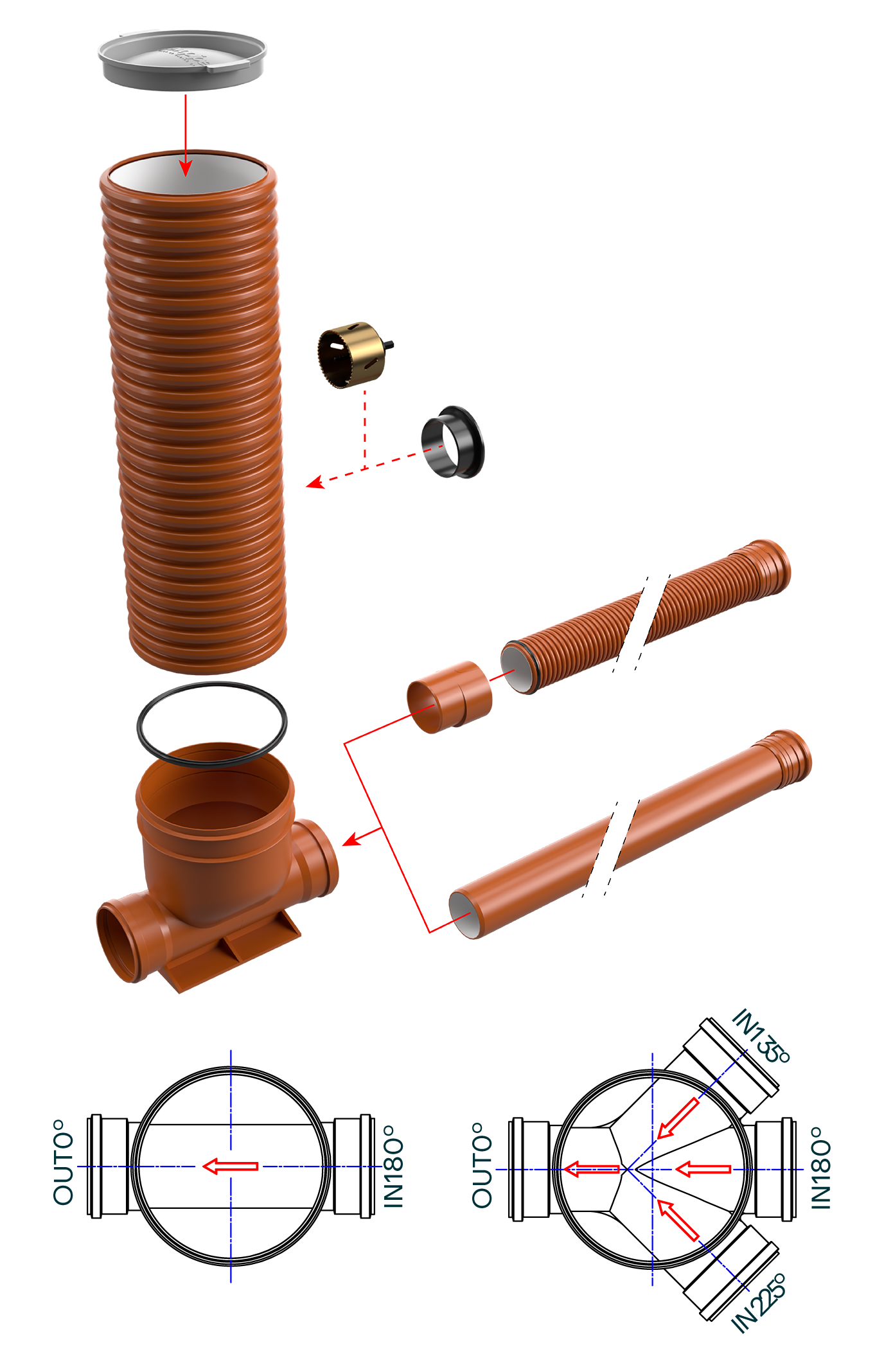 Inspection chamber with plastic cover CSS 400
