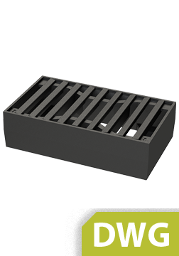 Standard Drawing Square grate 300x520, D400 DWG