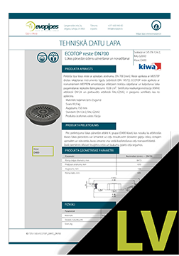 ECOTOP DN700mm Grate TDS LV