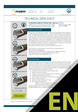 EVODRAIN HARD PP SN16 DN/OD sistema TDS ENG