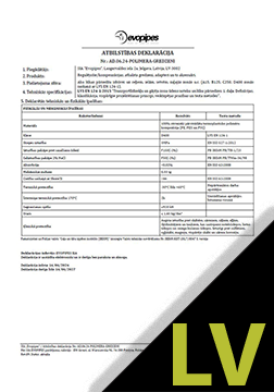 Polimēra gredzeni - Atbilsības deklarācija