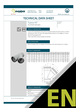 T-Piece 45° UV TDS ENG