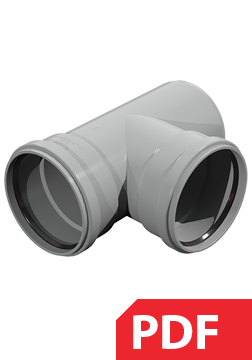 Standard Drawing T-piece PP 90° size DN110-400 for bridge PDF