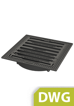 Standard Drawing EVOGRATE 600x600, DN500, D400 DWG