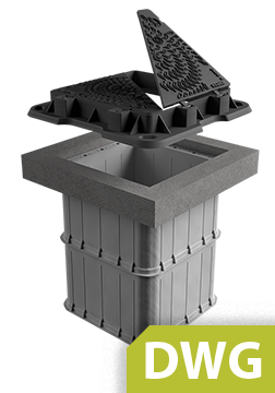 Standard drawing RadBox 600 x 600 mm DWG (D400 cover)