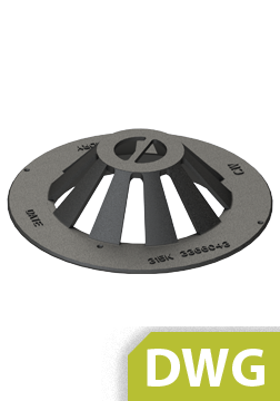 Tipveida rasējums Kupola reste šahtai DN/OD400 DWG