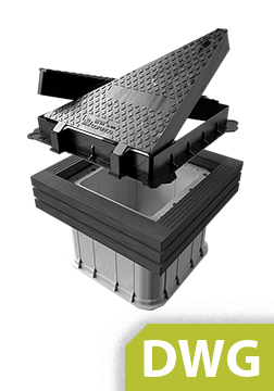 Standard drawing RadBox 450 x 450 mm DWG (D400 cover)