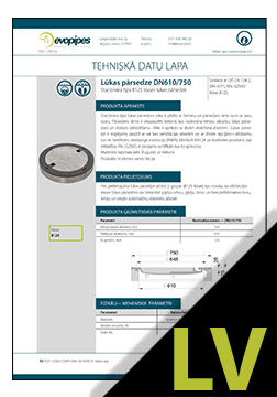 Vāks B125 DN610/750 mm TDS LVS