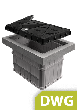 Standard drawing RadBox 975 x 600 mm DWG (D400 cover)