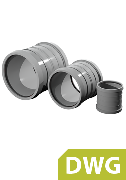 Standard Drawing Repair Socket PP size DN110-400 for bridge DWG