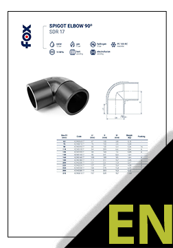 Spigot elbow 90° SDR 17 TDS ENG
