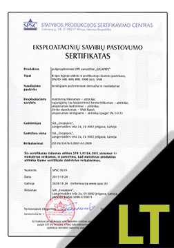 GIGAPIPE Sertifikatas LT (SPSC)