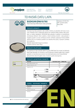 BUDASAN DN 610/785 mm TDS EN