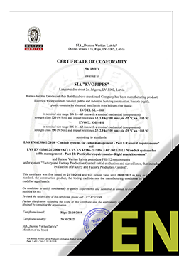 EVOAQUA Certificate ENG