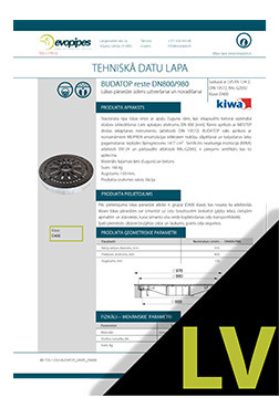 BUDATOP DN 800/976mm Reste TDS LV