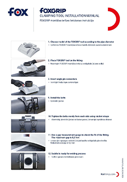 FOXGRIP clamping tool installation manual
