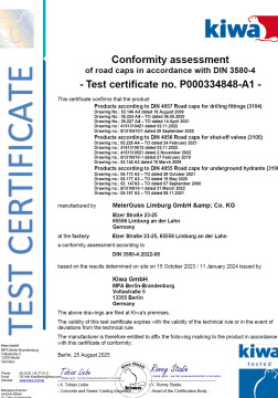 Certificate DIN 3580-4 KIWA