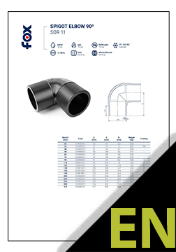 Spigot elbow 90° SDR 11 TDS ENG